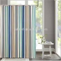 High Quality stripe printed polyester Shower Curtain Waterproof Shower Curtain