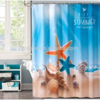 High Quality Printed Polyester water-proof Shower Curtain