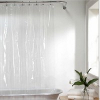 High quality heavy duty PEVA clear transparent shower curtain liner with mildew free metal grommets