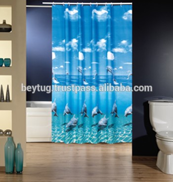 Antibacterial Shower Curtains, Different Sizes, Extra Wide, Narrow or Long CHOICE OF W120xD200, W180xD200, W200xD200, W240xD200C