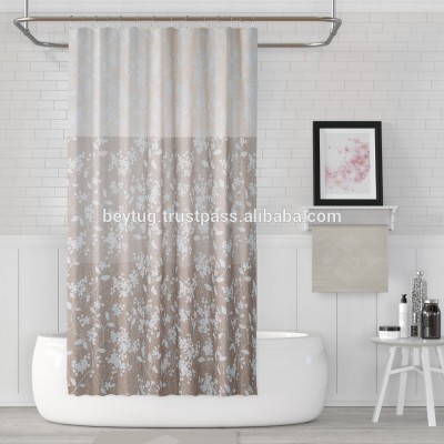 %100 polyester shower curtain